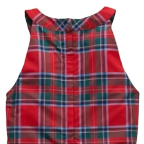 Vineyard Vines Girls' Nantucket Tartan Taffeta Dress (Size 16) - Picture 2 of 14